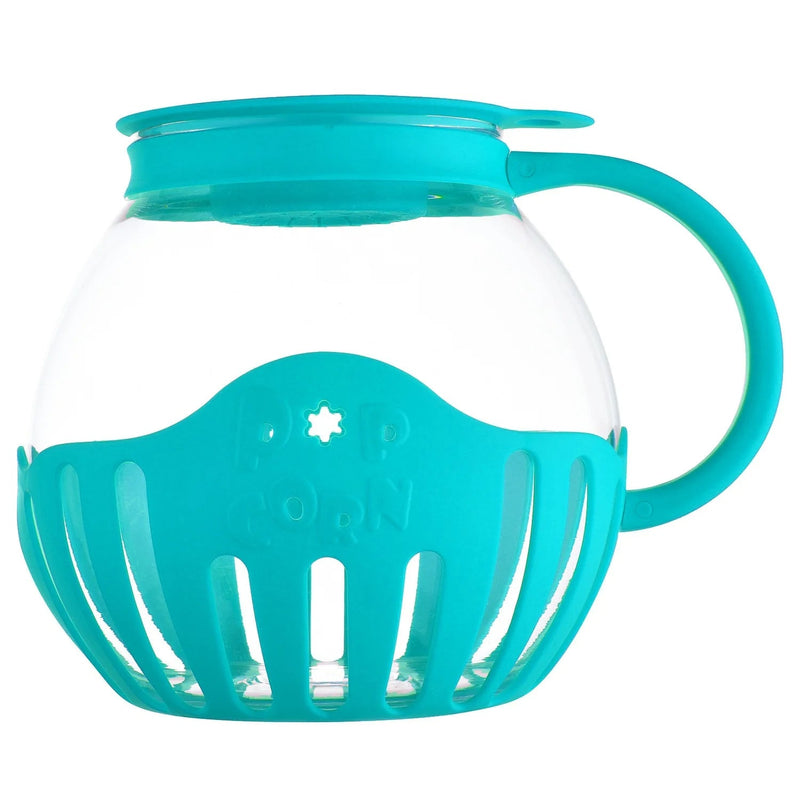 Microwave Glass Popcorn Popper with Silicone Lid – Safe Heat-Resistant Popcorn Maker for Quick, Healthy Snacking at Home