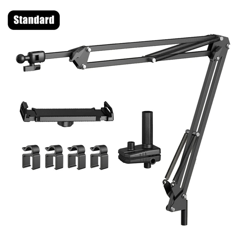Rotatable Tablet Bed Stand – Long Arm Holder for iPad, Samsung & Xiaomi Tablets (4-12.9”) for Comfortable Viewing in Any Position