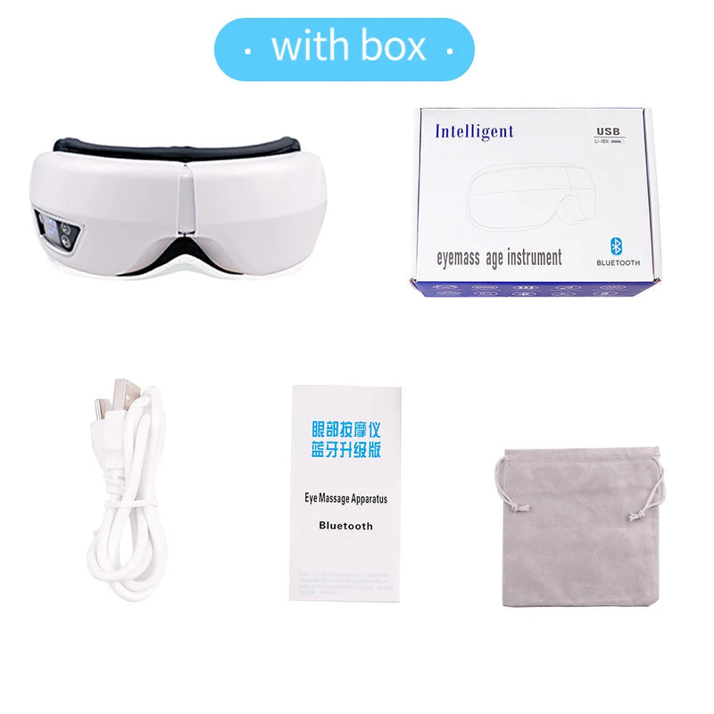 Smart Vibration Eye Massager - Bluetooth Relaxing Sleep Mask for Eye Strain Relief