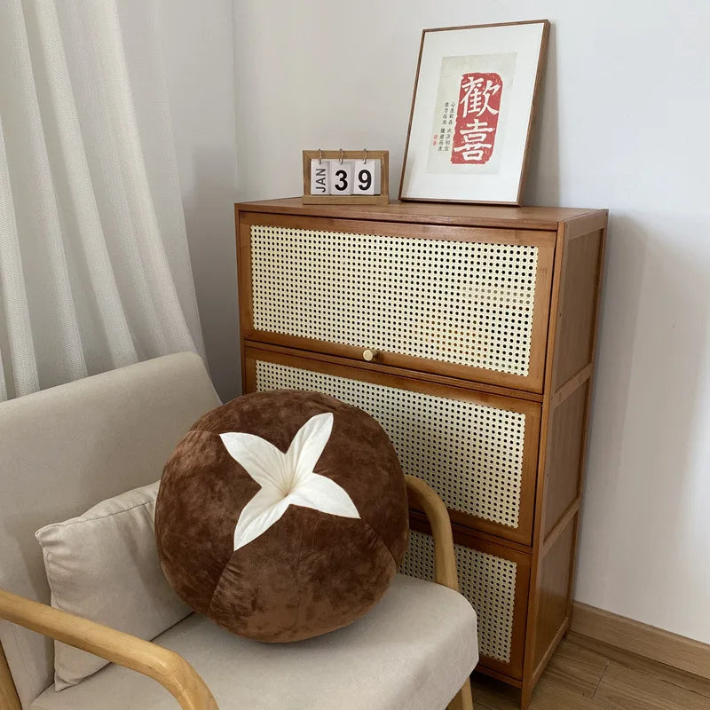 Tomato-Shaped Cushion – Thickened Round Pillow for Window Seat or Bedroom with a Fun Vegetable Design