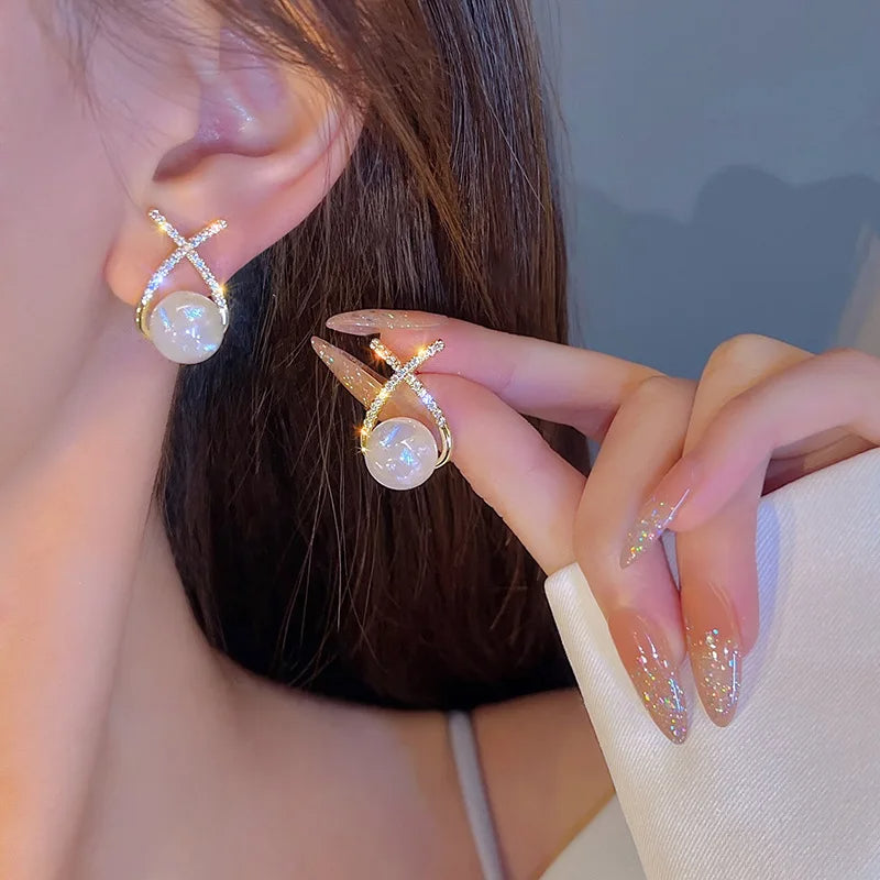 Crystal Star Tassel Dangle Earrings – Elegant Drop Jewelry with Micro-Set Sparkle for Glamorous Parties & Gifts