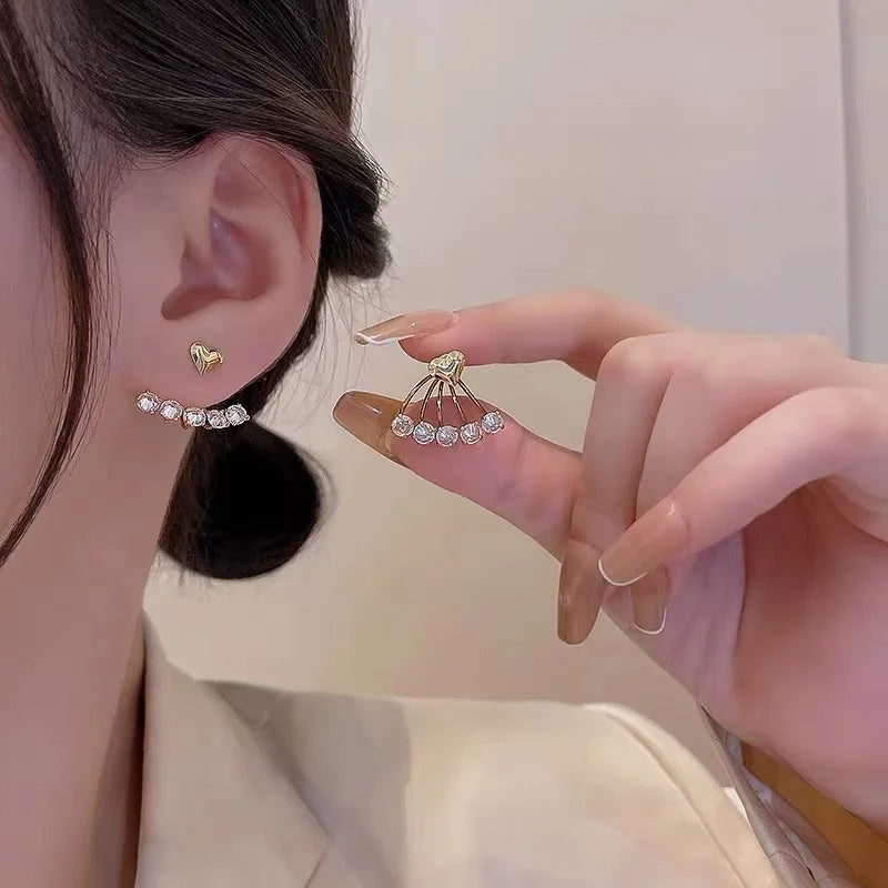 Crystal Star Tassel Dangle Earrings – Elegant Drop Jewelry with Micro-Set Sparkle for Glamorous Parties & Gifts