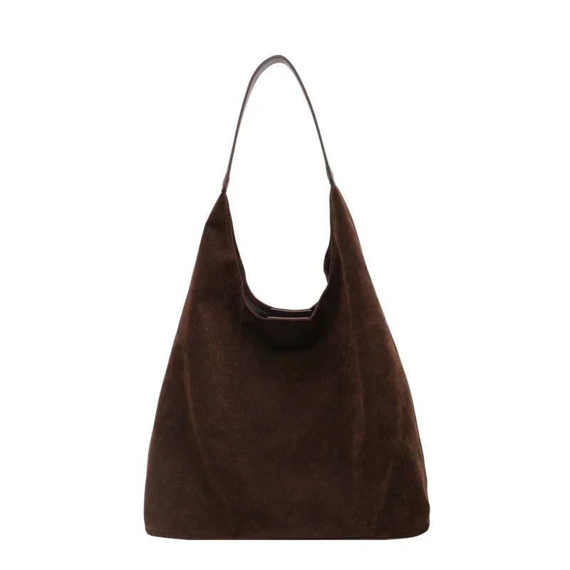 Velvet Zipper Shoulder Bag – Soft High-Capacity Handbag with Elegant Crossbody Style for Effortless Everyday Fashion
