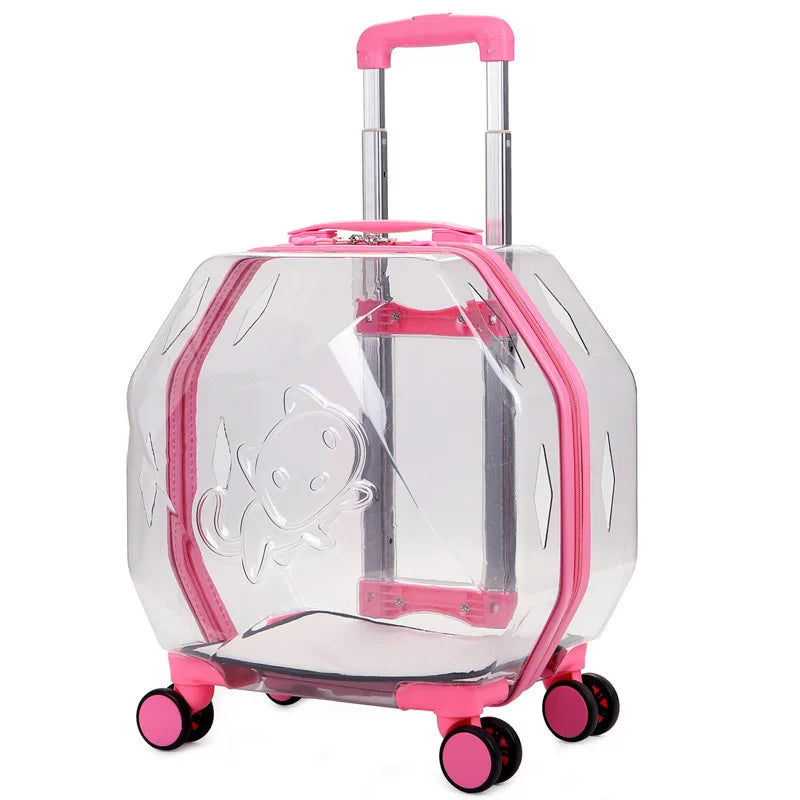 Transparent Pet Suitcase – Large Capacity Bubble Box for Stylish Pet Travel