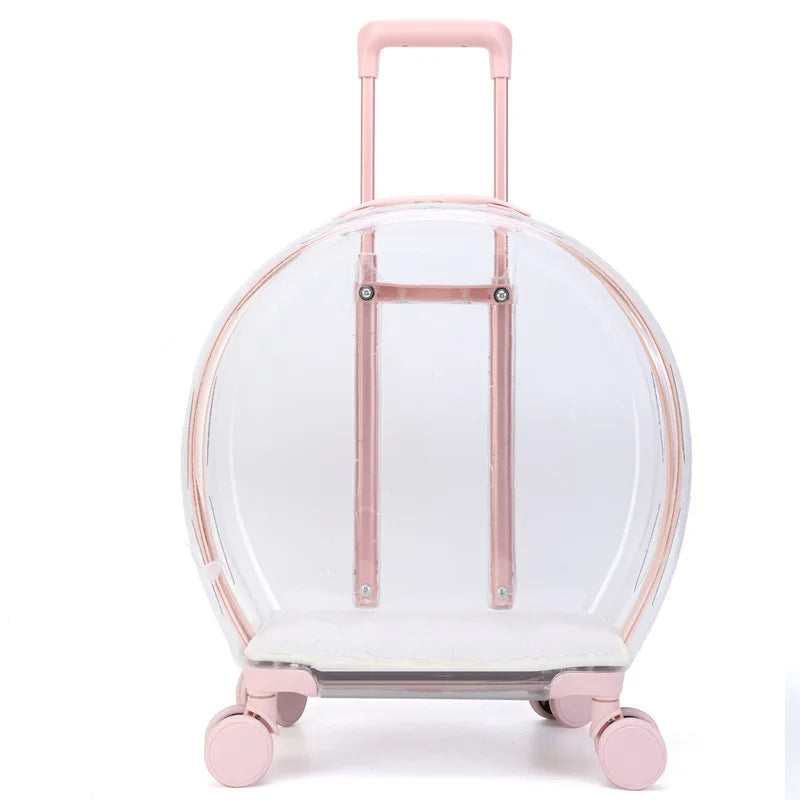 Transparent Pet Suitcase – Large Capacity Bubble Box for Stylish Pet Travel