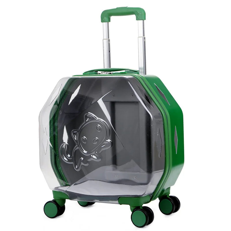 Transparent Pet Suitcase – Large Capacity Bubble Box for Stylish Pet Travel
