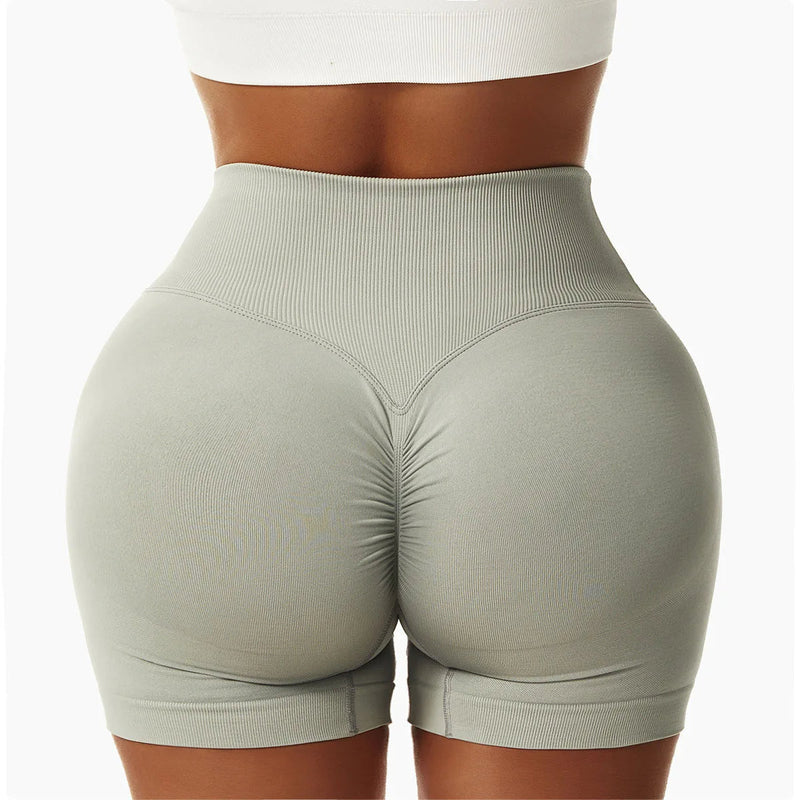 Tight Hip High-Waist Yoga Shorts – Seamless Quick-Dry Gym Tights for a Sculpted, Sexy Workout Look