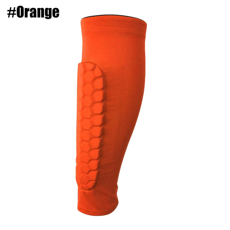 Football Shin Guards – Honeycomb Nylon Support for Sports Protection, Soccer Gear with Soft Compression Fit