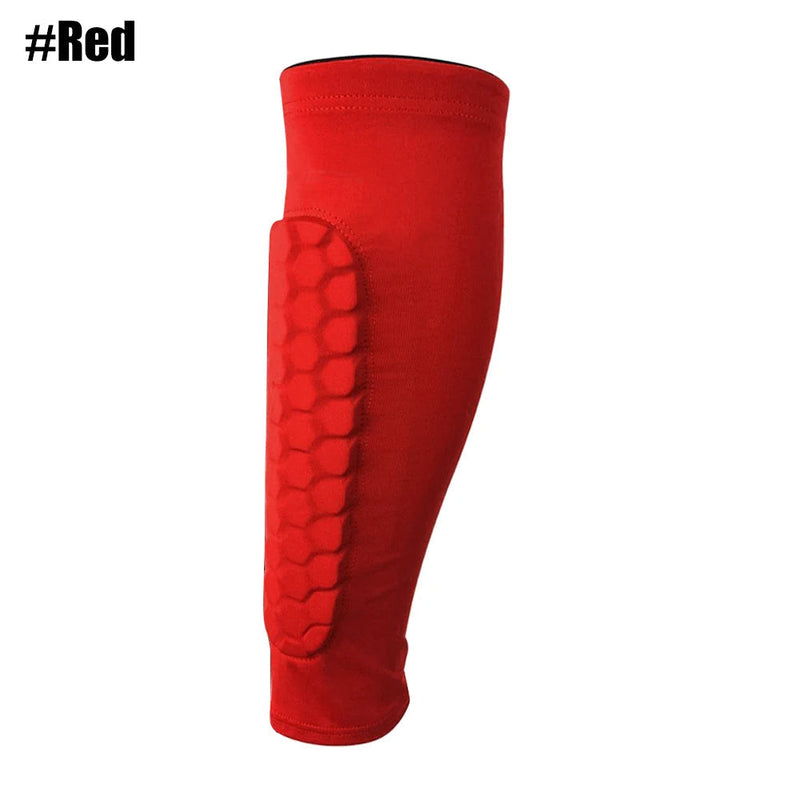 Football Shin Guards – Honeycomb Nylon Support for Sports Protection, Soccer Gear with Soft Compression Fit