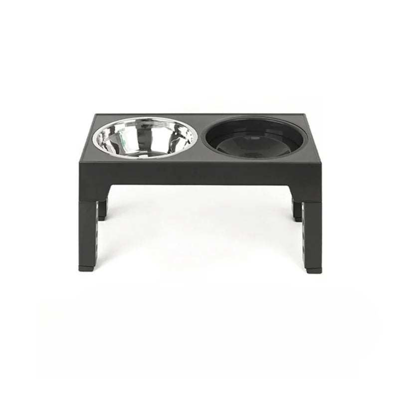 Elevated Stainless Steel Pet Bowls – Neck Support Design to Prevent Overturning and Slow Feeding