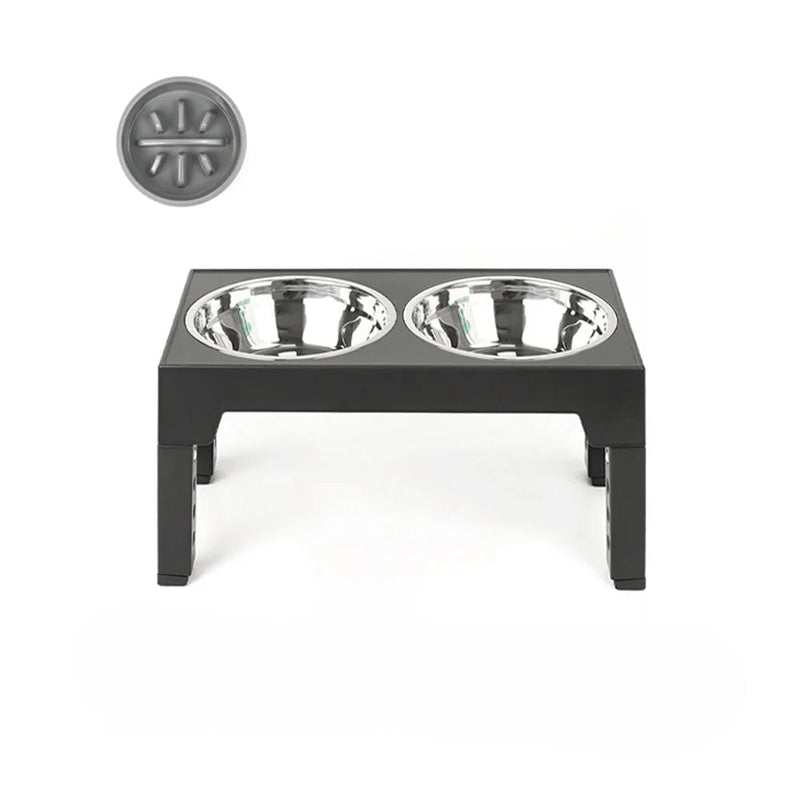 Elevated Stainless Steel Pet Bowls – Neck Support Design to Prevent Overturning and Slow Feeding