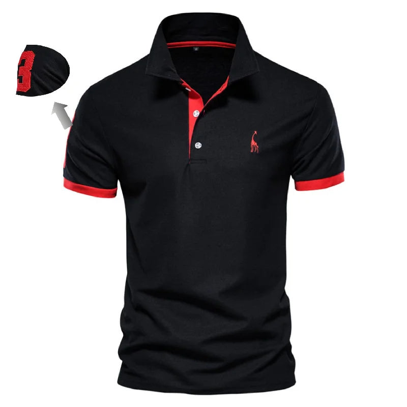 Embroidered Cotton Polo Shirts – Slim Fit Cotton Polos for Men with Casual Solid Color and Elegant Touch