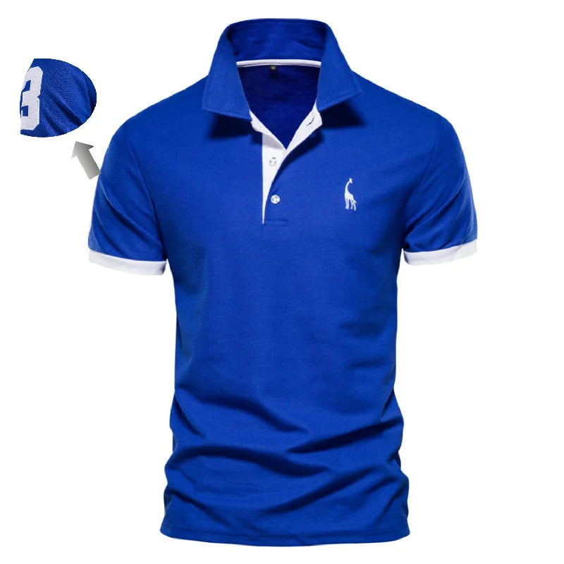Embroidered Cotton Polo Shirts – Slim Fit Cotton Polos for Men with Casual Solid Color and Elegant Touch