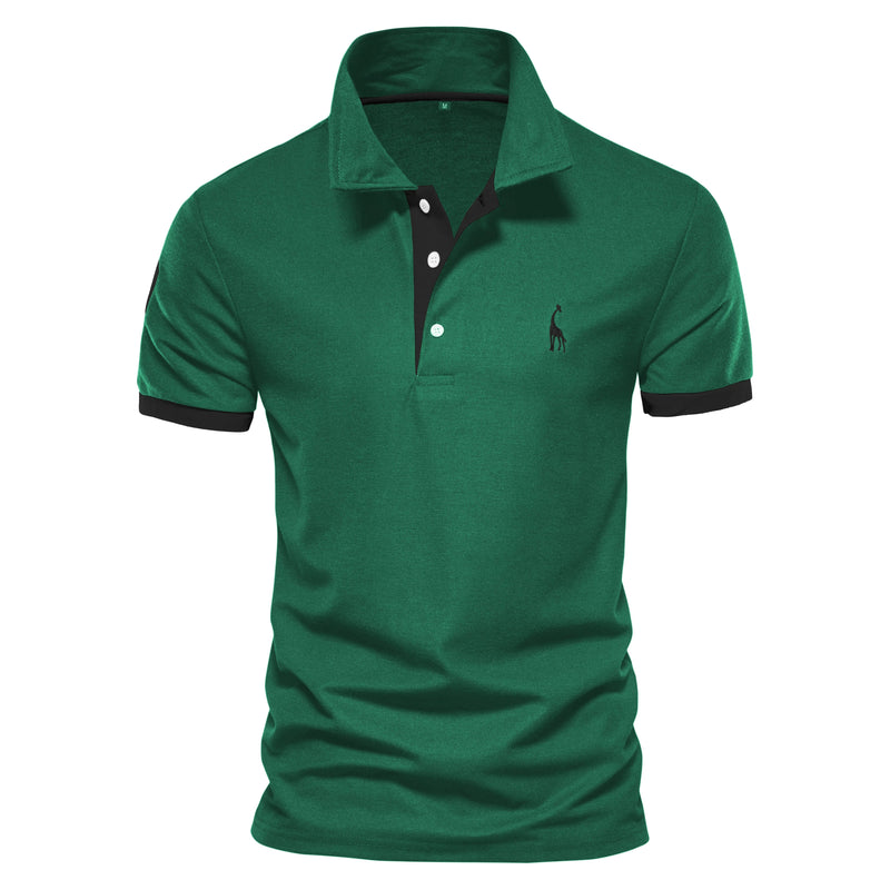 Embroidered Cotton Polo Shirts – Slim Fit Cotton Polos for Men with Casual Solid Color and Elegant Touch