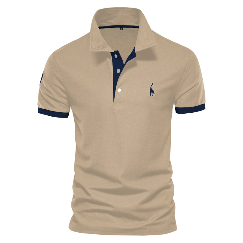Embroidered Cotton Polo Shirts – Slim Fit Cotton Polos for Men with Casual Solid Color and Elegant Touch