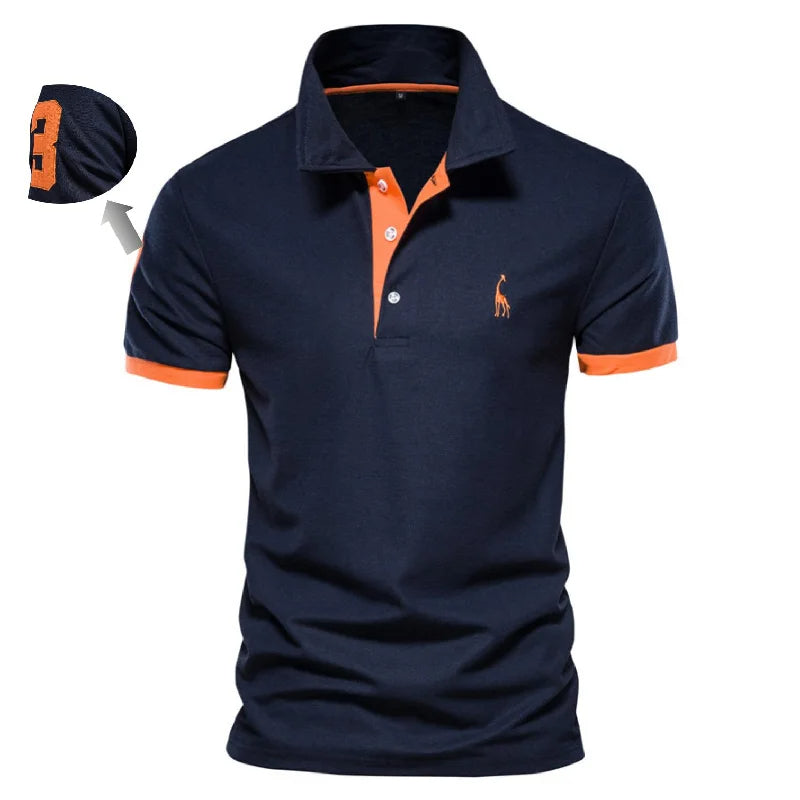 Embroidered Cotton Polo Shirts – Slim Fit Cotton Polos for Men with Casual Solid Color and Elegant Touch