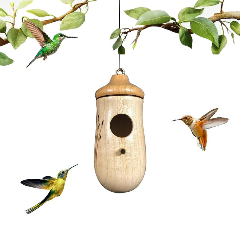 Wooden Hummingbird House