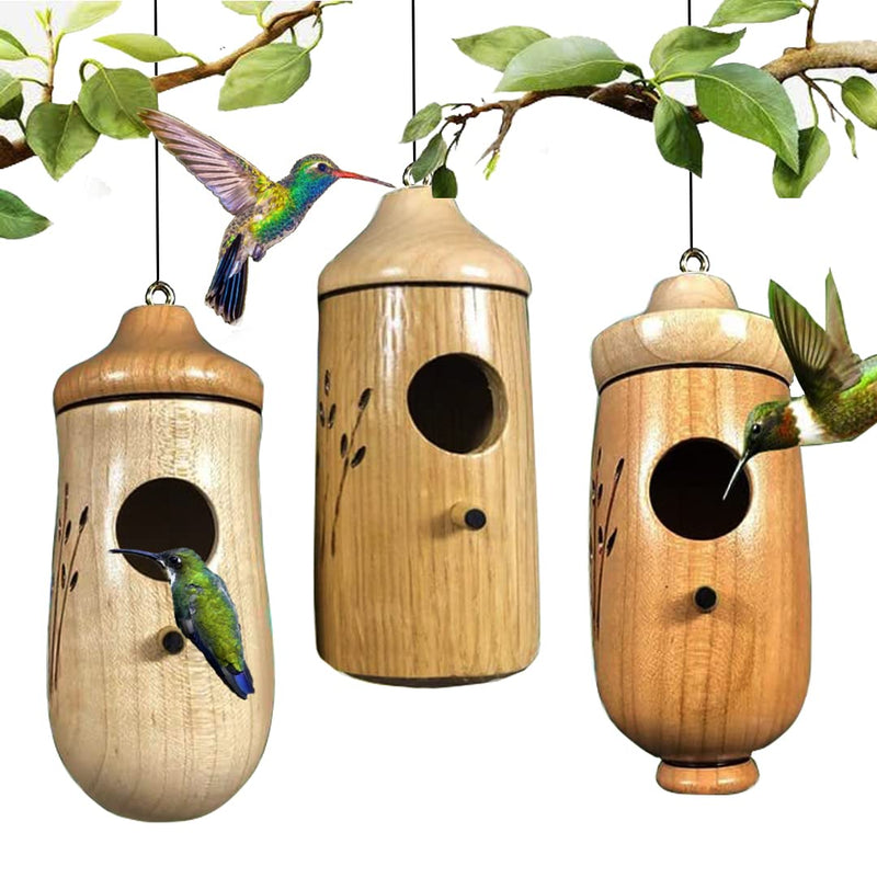 Wooden Hummingbird House