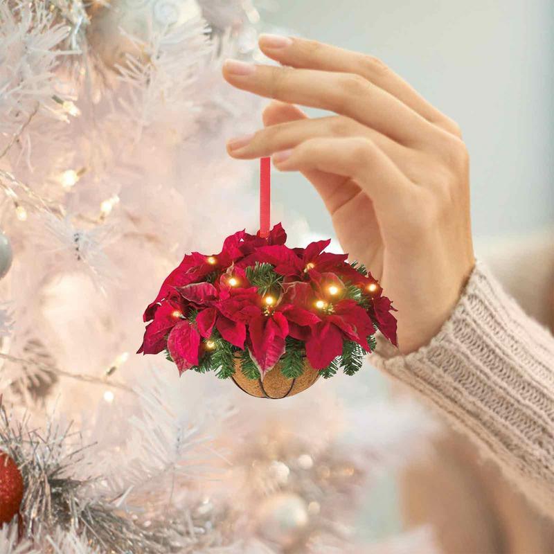 Wreath Christmas Tree Decorations Christmas Tree Wooden Pendant Hanging Ornaments Mini Pendant For Wall Window Tree Car Rearview