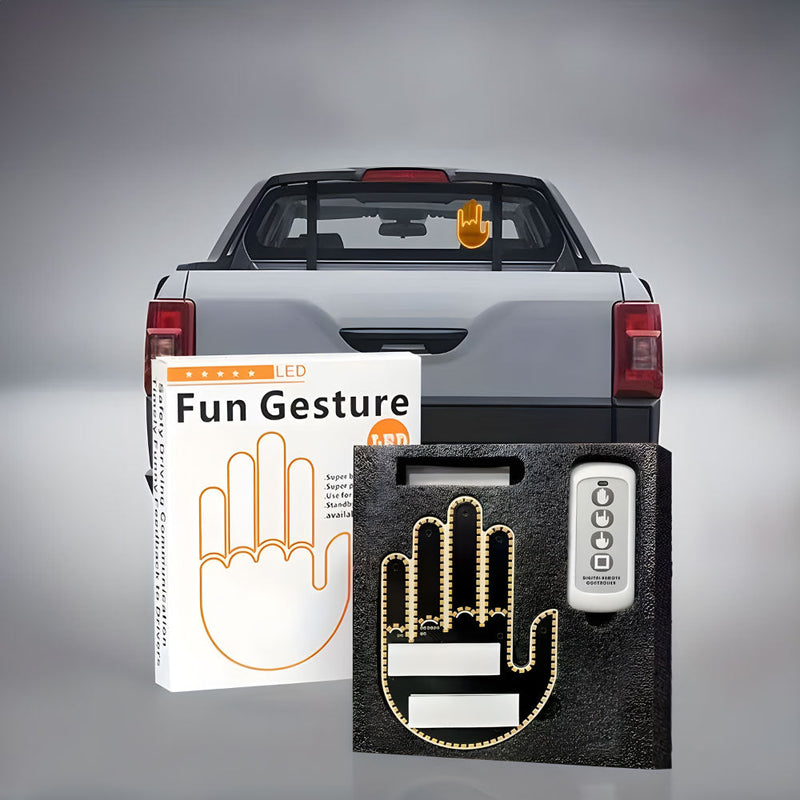 2024 LED Illuminated Gesture Light for Cars - Remote-Controlled Road Rage Signs