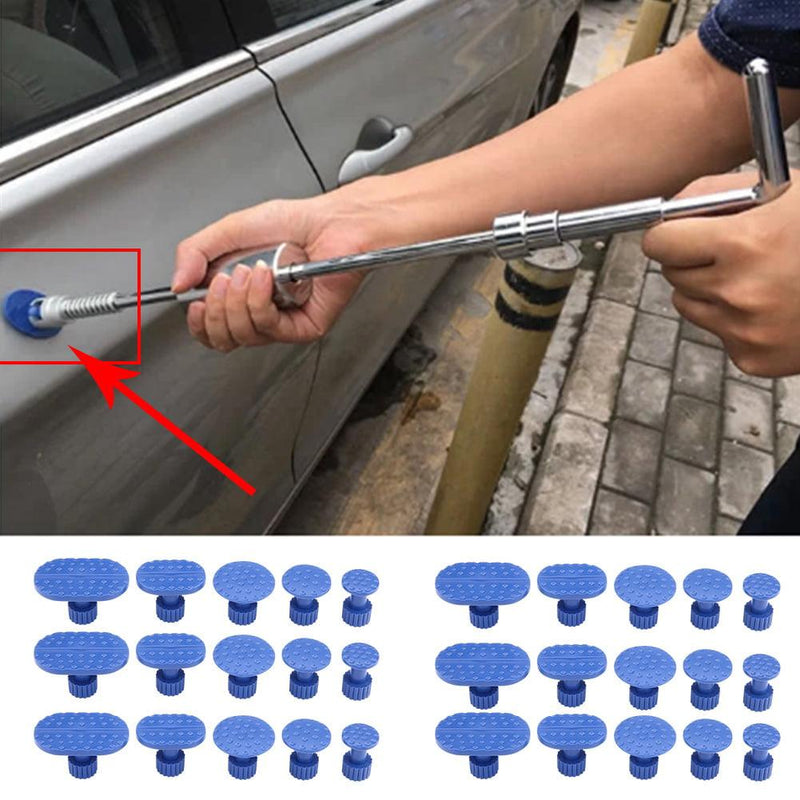30pcs Car & Motorcycle Dent Repair Puller Tabs, Nylon Material, Variety of Shapes & Sizes, T-Bar & Slide Hammer Compatible, Protect Original Paint.