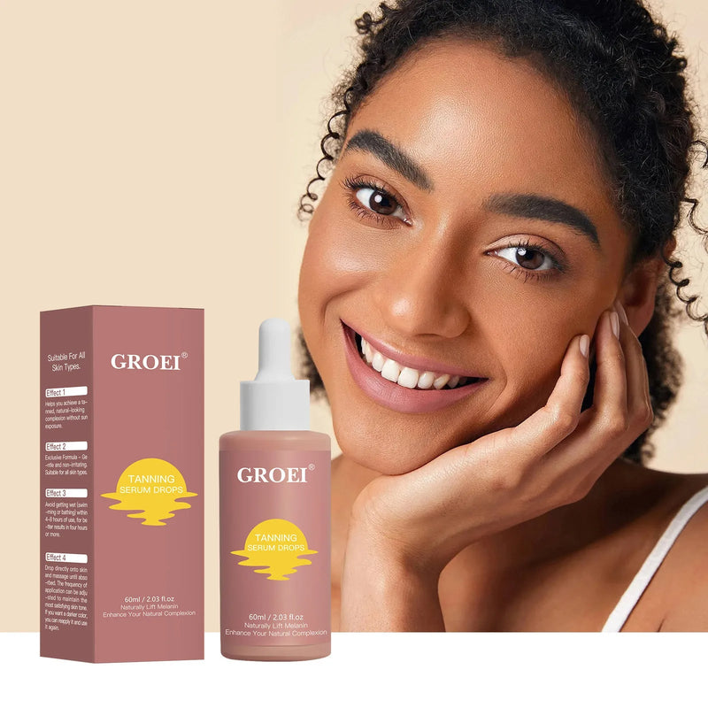 Sun-Free Tanning Face Serum Essence – Hydrating Glow Booster for a Sexy, Bronzed Beach Look