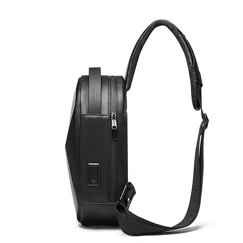 Bange Anti-Theft Hard Shell Sling Bag, Hard Shell Sling Crossbody Bag Backpack Anti-theft TSA Lock Waterproof Scratch-proof