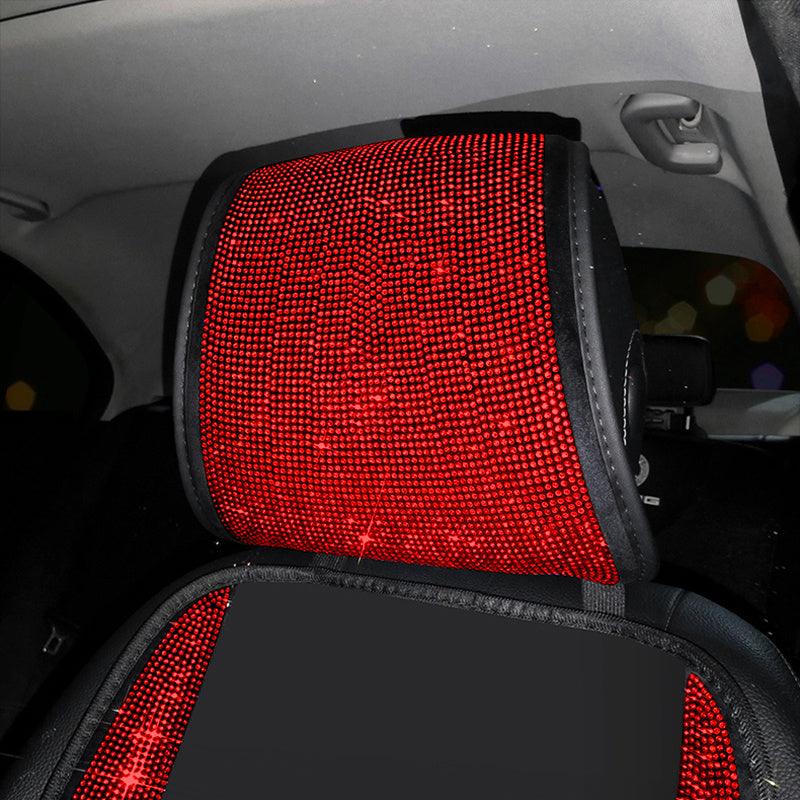 1pc Bling Auto Car Neck Pad Crystal Rhinestone Artificial Diamond Head Pad Pillow Women Girls Car Interior Accessories
