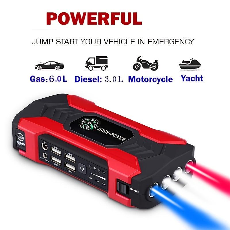 12V 200A Car Jump Starter, Portable Power Bank Starting Device, Diesel Petrol Powered 20000mAh Power Charger For Car Battery Booster