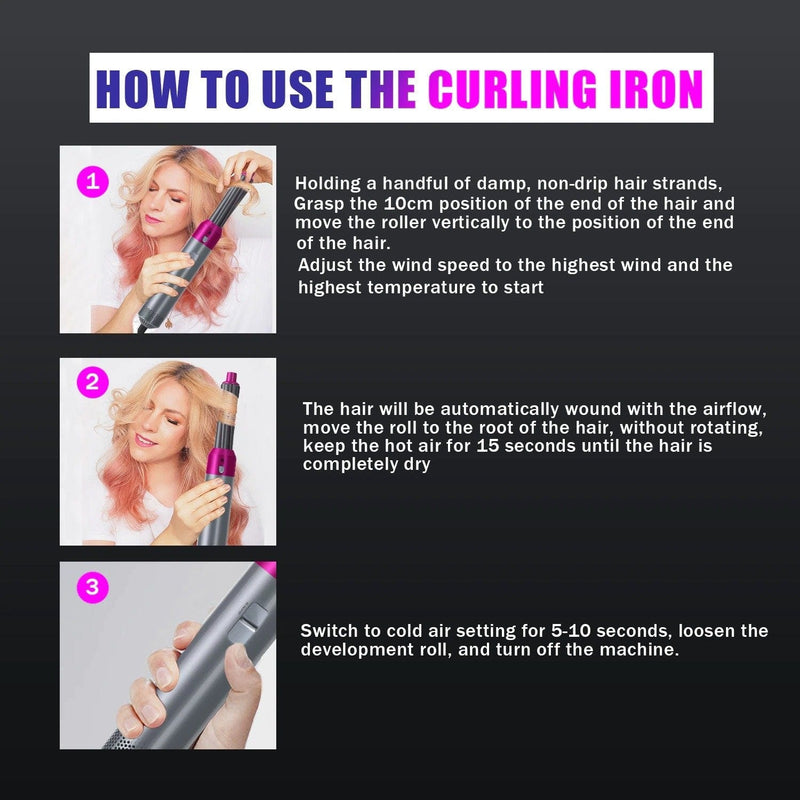 5 In 1 Airwrap Complete Set - Best Airwrap Styler - Salon At Your Home