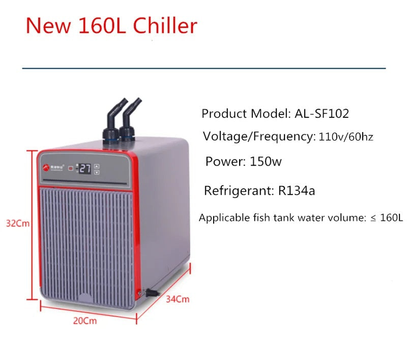 Aquarium Water Chiller – 160L-500L Cooling System for Coral, Jellyfish & Shrimp Tanks