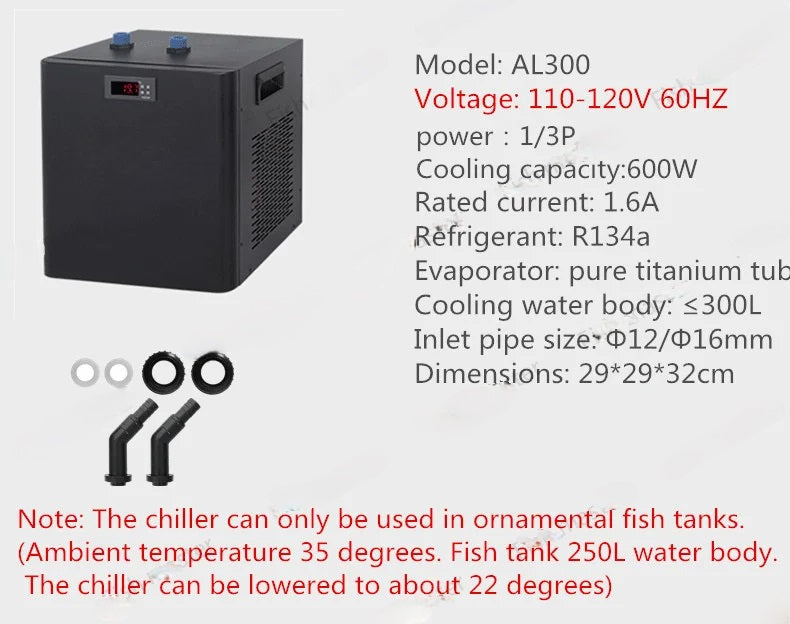 Aquarium Water Chiller – 160L-500L Cooling System for Coral, Jellyfish & Shrimp Tanks