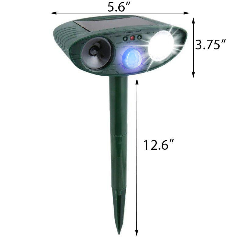 Ultrasonic Chipmunk Repeller - Solar Powered - Get Rid of Squirrel and Chipmunks