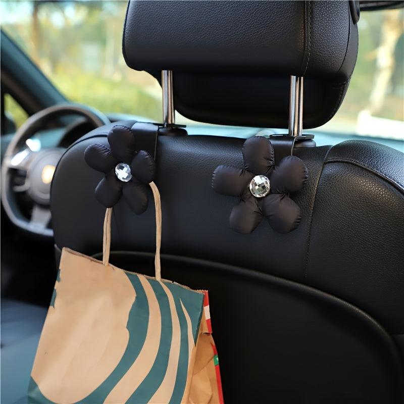 1pc Car Hook Car Seat Back Hook, Creative Flower Car Multifunctional Storage Hanging Hook Hanger, Fashion Car Interior Accessaries Women