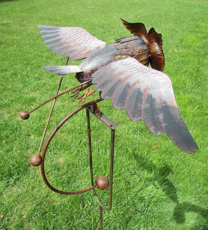 1:1 life-like-Garden Art-bird Garden patio decoration, large metal eagle large metal yard rooster garden decor