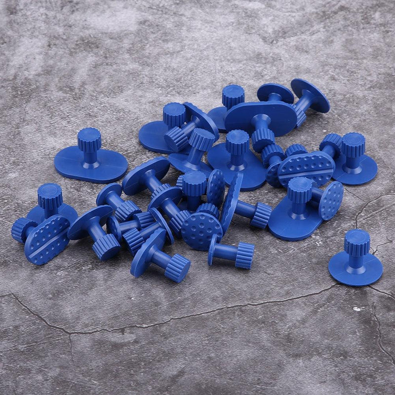 30pcs Car & Motorcycle Dent Repair Puller Tabs, Nylon Material, Variety of Shapes & Sizes, T-Bar & Slide Hammer Compatible, Protect Original Paint.