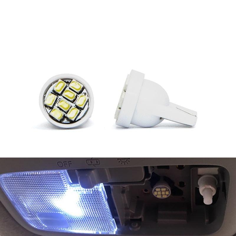 5x T10 W5W LED Lamp For Car Interior Instrunment 12V Auto Reading Dome License Plate Trunk Luggage 5W5 Super Bright White