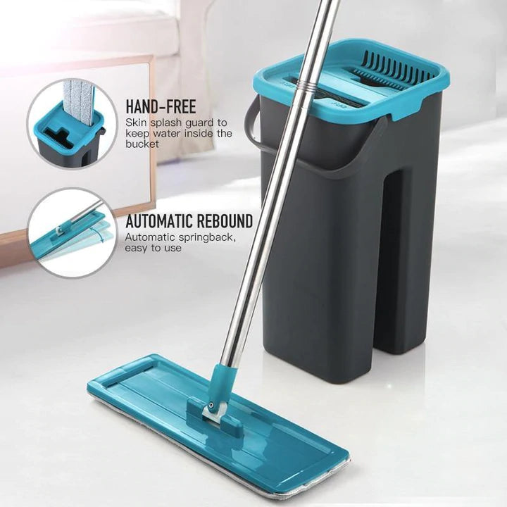 Hand Free Flat Squeeze Mop and Bucket