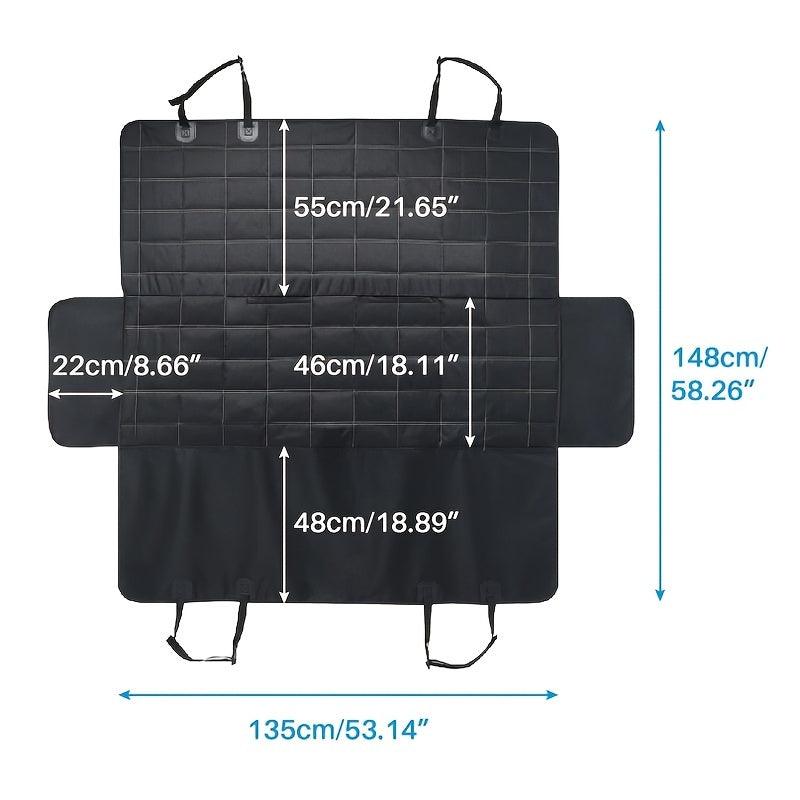 Waterproof Dog Car Seat Cover for Back Seat with Side Flaps and Mesh Window - Anti-Scratch Non-Slip Pet Hammock