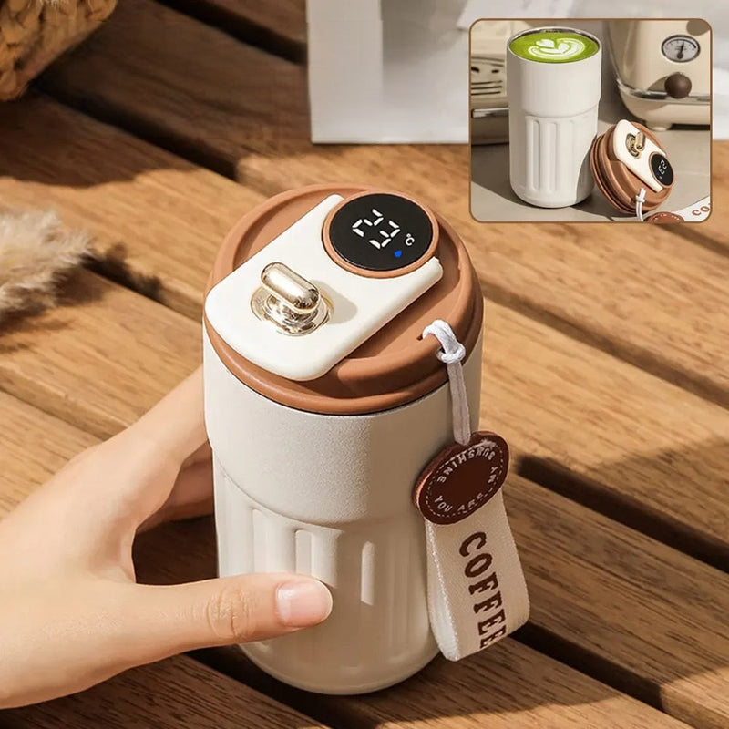 Smart LED Thermos Bottle – Stainless Steel Vacuum Flask w/ Temperature Display