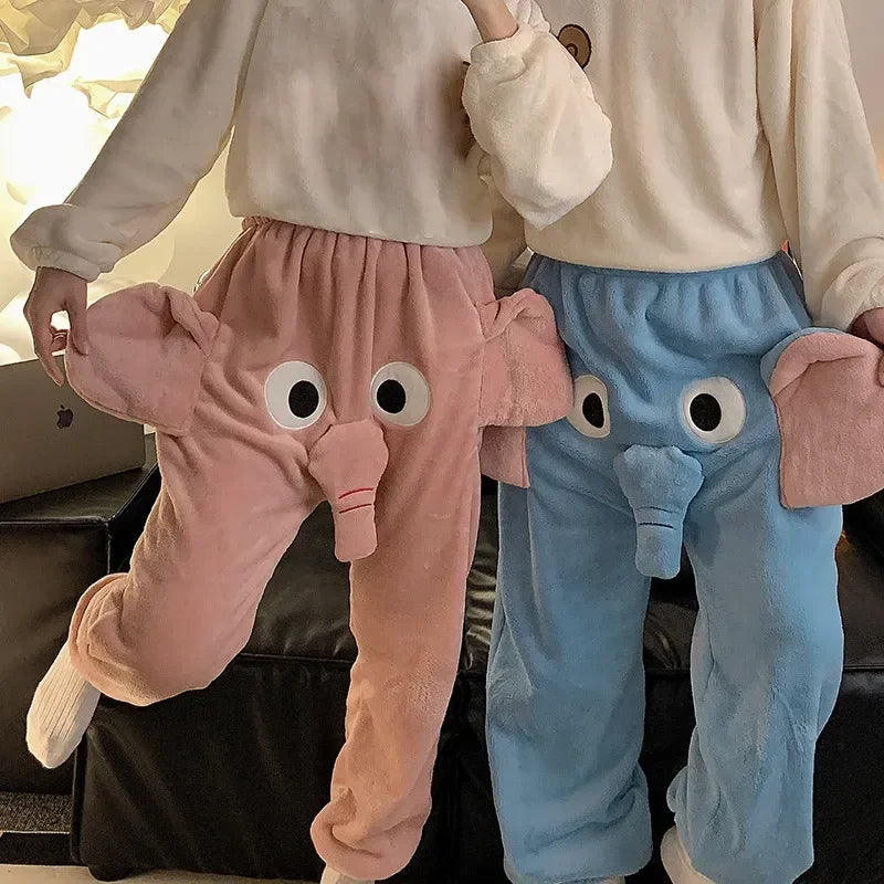 Cute Dumbo Elephant Pajama Pants – 3D Creative Disney Winter Lounge Pants for Girls & Fun Sleepwear Gifts