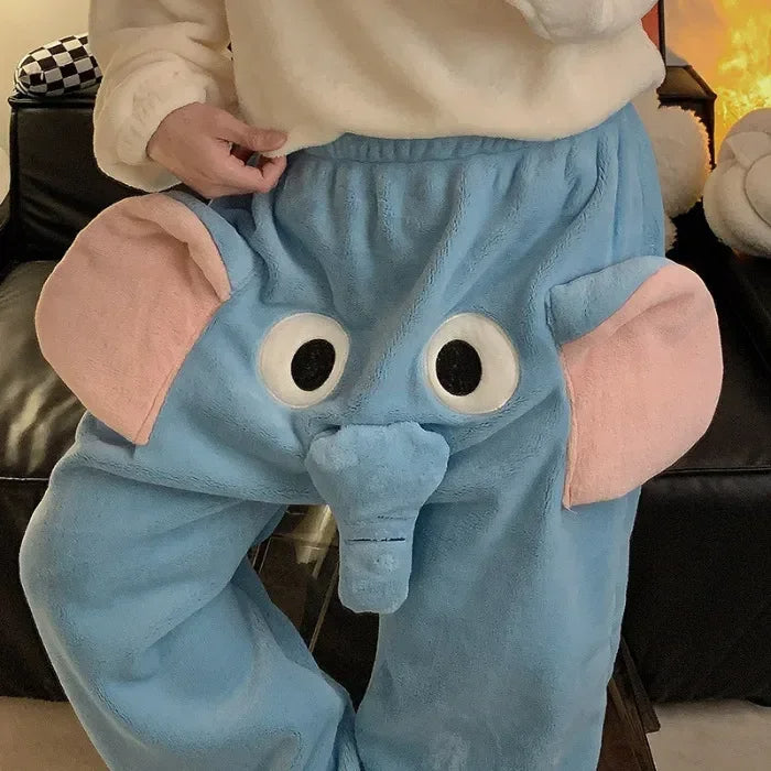 Cute Dumbo Elephant Pajama Pants – 3D Creative Disney Winter Lounge Pants for Girls & Fun Sleepwear Gifts