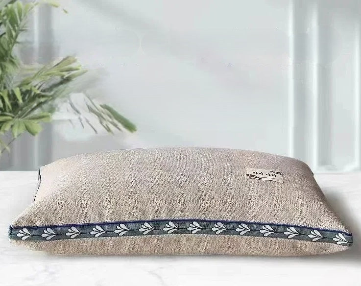 Pure Buckwheat Hull Neck Pillow – Natural Sleep Support for Side & Back Sleepers