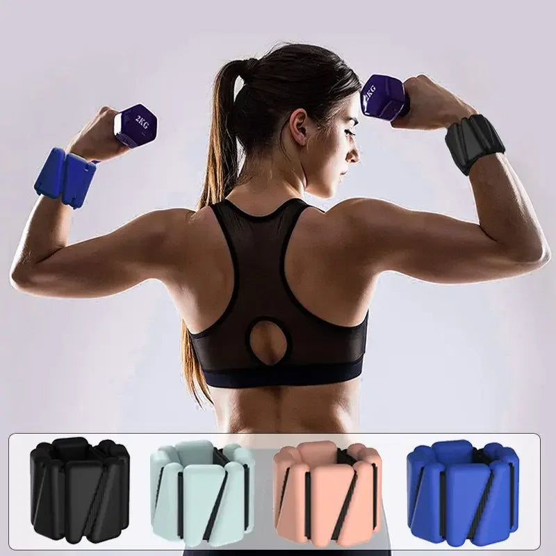 Adjustable Silicone Wrist Weights – 1/2 lb Lightweight Triangle Bracelets for Jogging, Fitness, and Yoga Strength Training Workouts