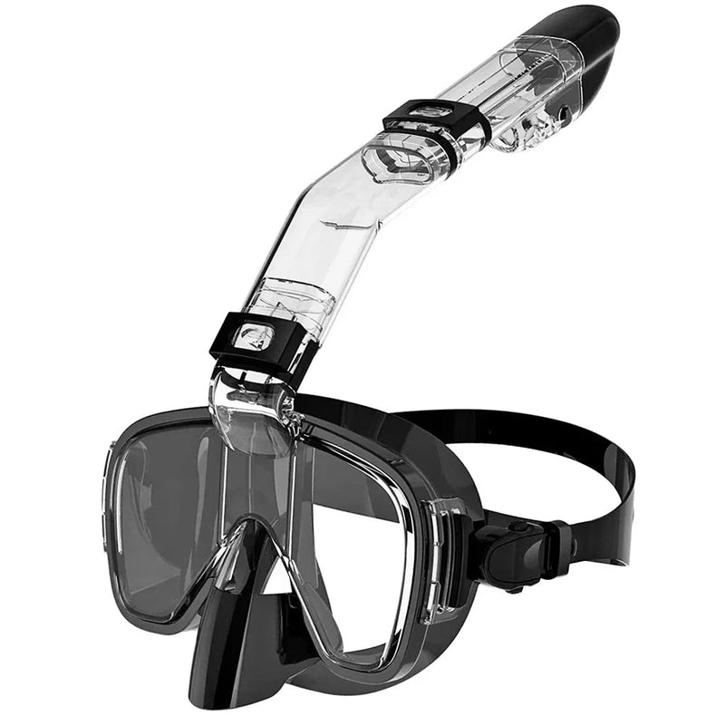 Anti-Fog Scuba Diving Snorkeling Mask – Safe Breathing Half-Face Scuba Diving Set for Kids & Adults