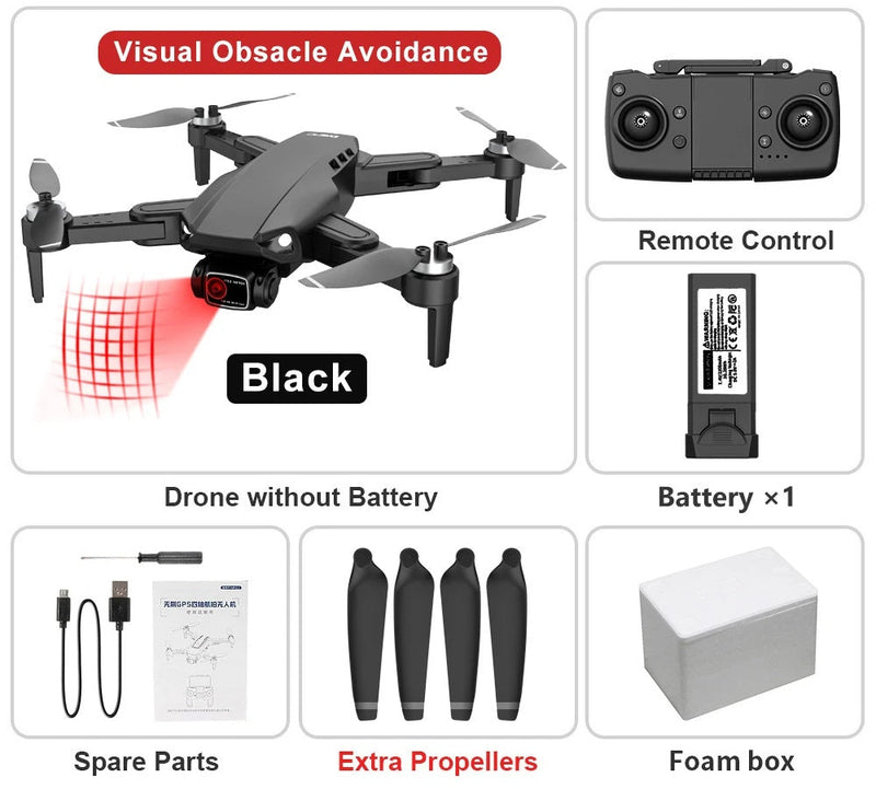 RC Drone Professional 8K HD Camera – L900 PRO SE GPS 5G 4K HD Dual Camera, 2-Axis Gimbal for Anti-Shake Aerial Photography