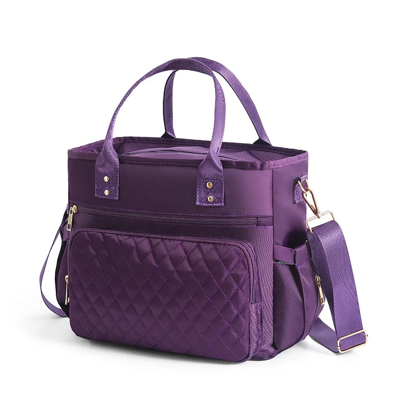 Chic Large-Capacity Lunch Tote Bag – Insulated & Waterproof for Work, Travel, Picnics & Mommy Essentials