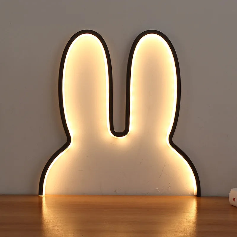 Rabbit LED Night Light – USB-Powered Bedside Lamp for Kids & Gifts
