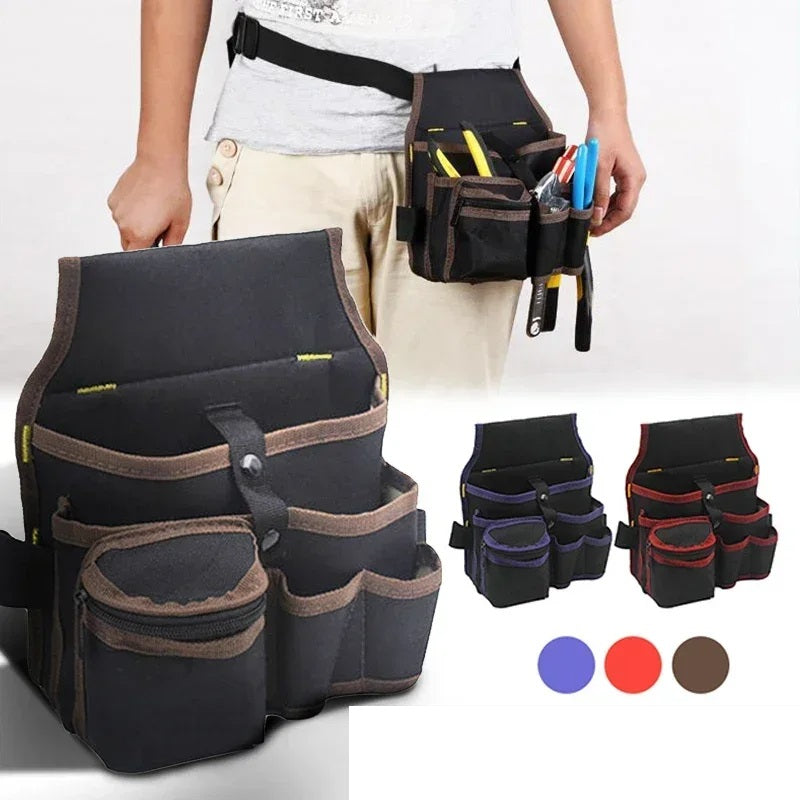 Electrician Tools Belt Waist Bag – Waterproof Screwdriver Drill Organizer Pouch with Multi-Functional Storage for All-Day Work Use