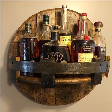 WesterBay Bourbon Whiskey Barrel Shelf